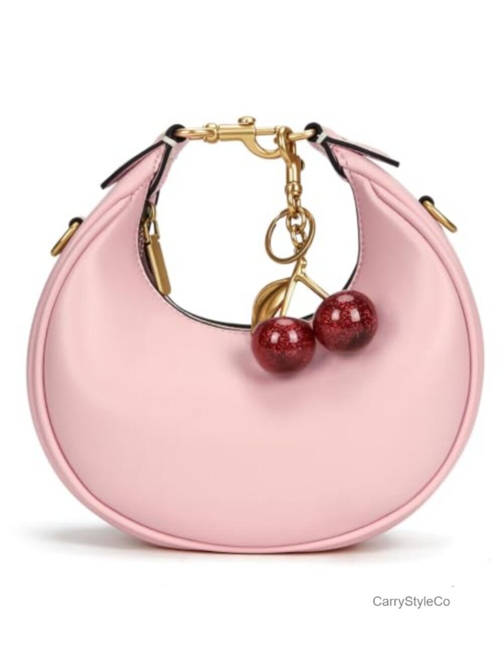 PU Leather Mini Top Handle Crossbody Bag Hobo Purse Semi Circular